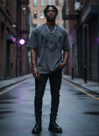 Men's Plus Size Graphic Round Neck Oversized T-Shirt