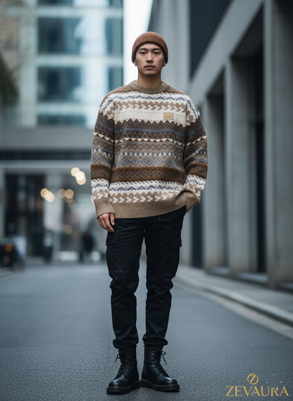 Men's Round Neck Long Sleeve Sweater