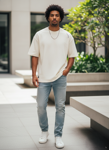 Executive Cotton Round Neck Tee - Extended Fit